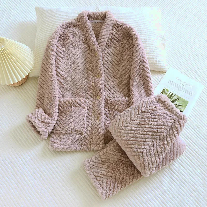 Pijama Invierno Mujer Polar - My Store
