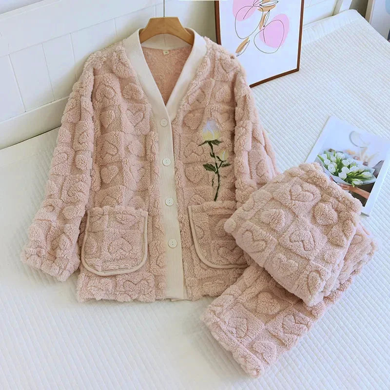 Pijama Invierno Mujer Polar - My Store