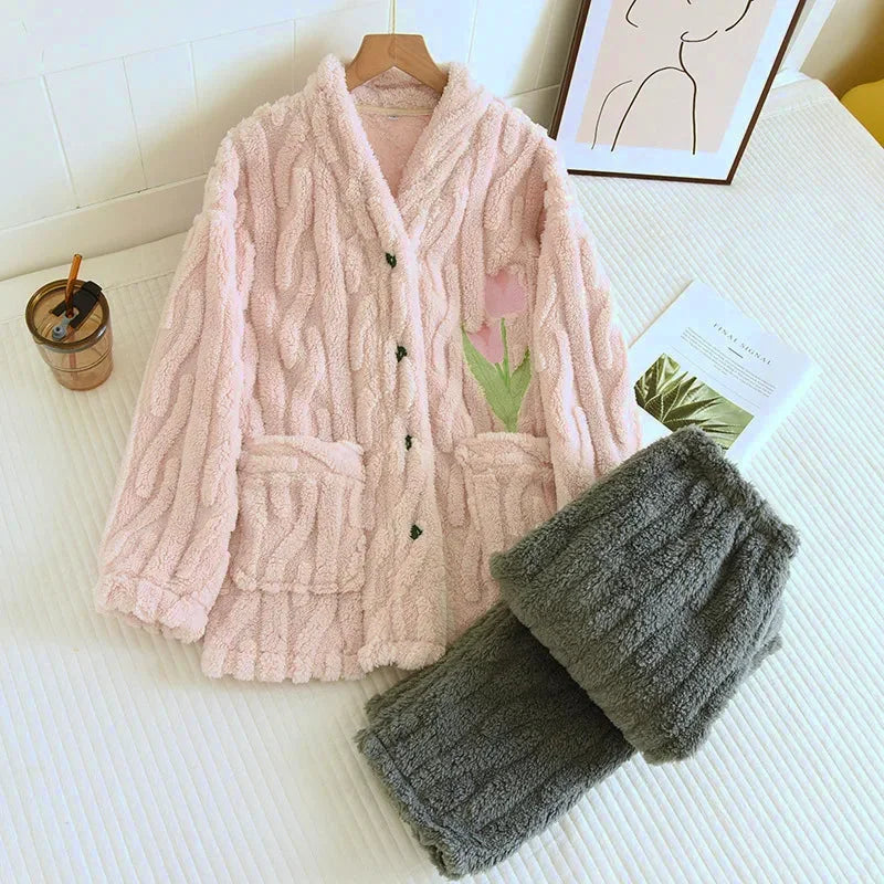 Pijama Invierno Mujer Polar - My Store